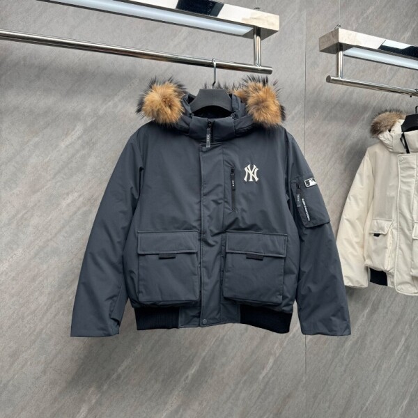 블링크,MLB 남여공용 고프코어 아웃포켓 FUR 구스 숏패딩 3ADJB1546-50BKS  F