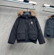 MLB 남여공용 고프코어 아웃포켓 FUR 구스 숏패딩 블랙 3ADJB1546-50BKS F