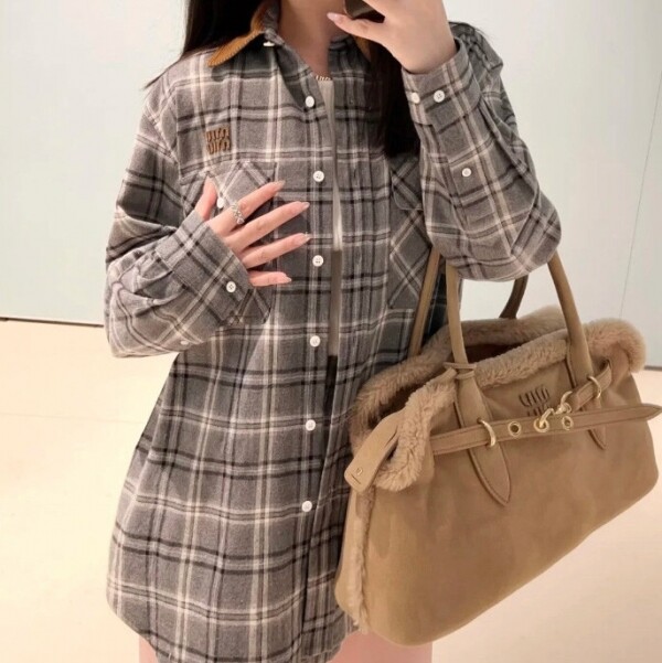 블링크,미우미우 체크 플란넬 셔츠 MK2010  Y