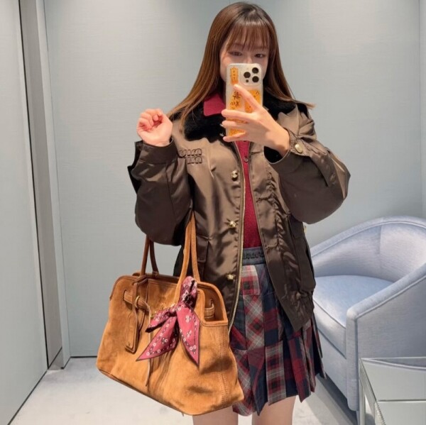 위핑,미우미우 가자르 블루종 재킷 ML1392  Y