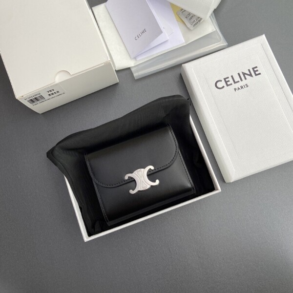 블링크,셀린느 반지갑 스몰 트리오페 가죽 10D783