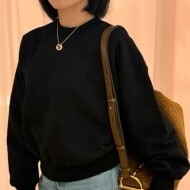 구찌 블랙 코튼 크루넥 맨투맨 837931XJHMP D