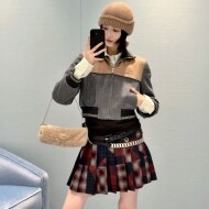 미우미우 울 앤 캐시미어 봄버 자켓 ML1413  D