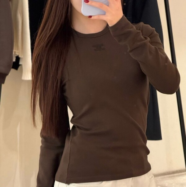 블링크,셀린느 여성 셀린느  롱슬리브 탑 2컬러  RX0IY1407  D