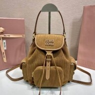 미우미우 골덴 원단 백팩 5BZ043