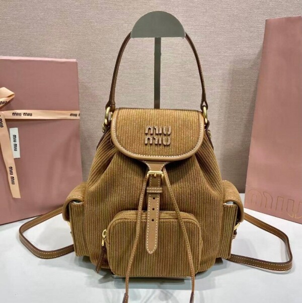 블링크,미우미우 골덴 원단 백팩 5BZ043