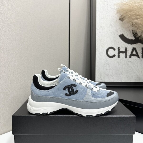 블링크,샤넬 26SS CC로고 스니커즈 스웨이드 블루 G47010