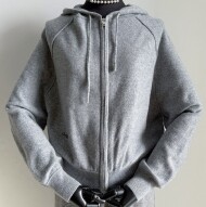 디올 캐시미어 후드 지퍼 니트 가디건 그레이 614G06B0041_X8930  H