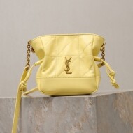 생로랑 제이미 미니 숄더 파우치 램스킨 옐로우 859174