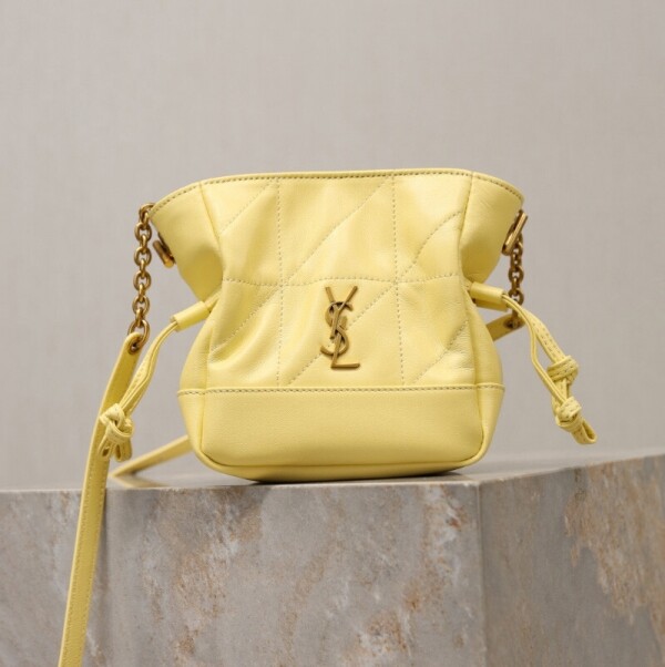 블링크,생로랑 제이미 미니 숄더 파우치 램스킨 옐로우 859174