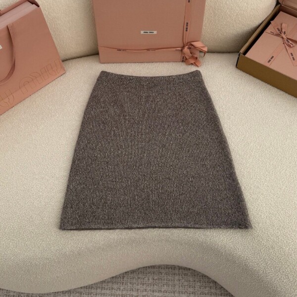 블링크,미우미우 울 니트 스커트 MMG575  H