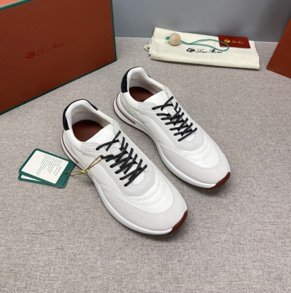 블링크,로로피아나 위켄드 워크 남성 스웨이드 쉘  그레이 화이트  스니커즈 FAM17195715