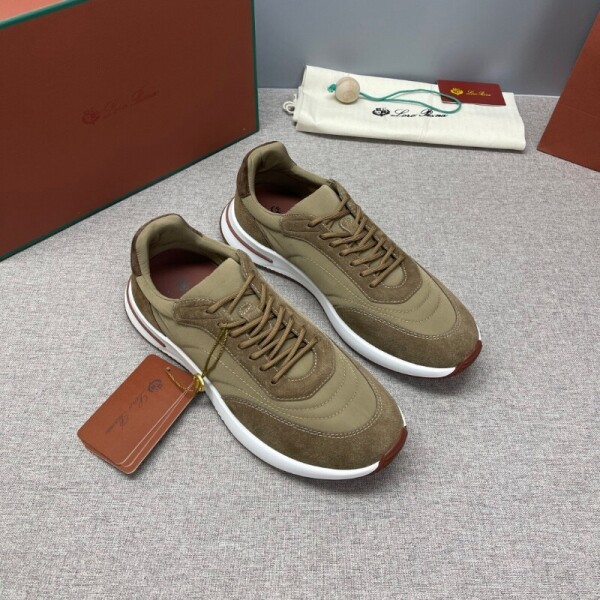 블링크,로로피아나 위켄드 워크 남성 스웨이드 쉘 베이지 스니커즈 FAM17195715