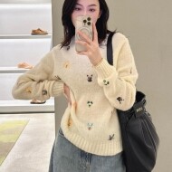 SS26 로에베 자수 FUTURIST CAT 스웨터 S359Y14KIH  D