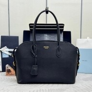 프라다 해머드 가죽 로고 더블 지퍼 토트백 1BG600