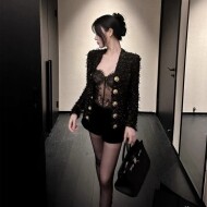 발망 에지 투 에지 트위드 재킷 EF1SK048KB19  H