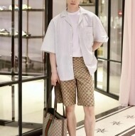 구찌 GG로고 멀티컬러 자카드 남성 반바지 814728ZAS81  H