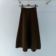 로로피아나 모노크롬 스커트 캐시미어 시나몬 롤 멜란지 FRW0015-B5WD  H