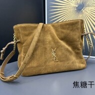 생로랑 스웨이드 제이미 숄더 파우치 NOIR 862712