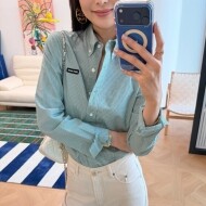 미우미우 체크 패턴 포플린  셔츠 MK1842SOOO  H