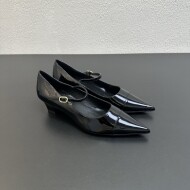 샤넬 메리제인 슈즈 페이턴트  블랙 G47052