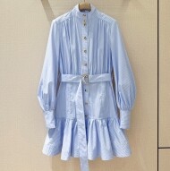 짐머만 플로럴 프린트 벨트 미니 드레스  H