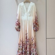 짐머만 플로럴 브이넥 버튼 원피스 6875drs261  H