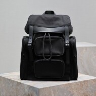 생로랑 남자 백팩 에코닐 부드러운 가죽 블랙 437110