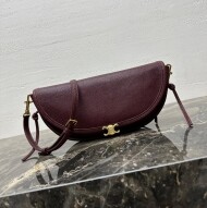 셀린느 리틀 하프문 소프트 트리옹프 백  와인 L10373778