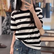 셀린느 트라이옴프 스트라이프 루즈 티셔츠 RX02Q326E  H