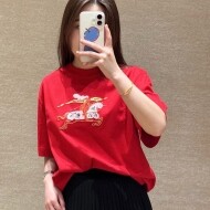 버버리 코튼 티셔츠 릴랙스핏 크레용 레드 2컬러 81184871  D