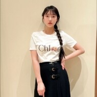 끌로에 로고 슬림 코튼 티셔츠 CH26SJH08197  H