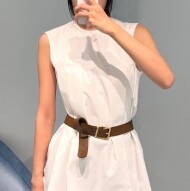 미우미우 플레어 코튼 미니 드레스 MF6381  H