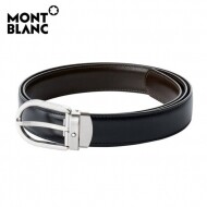 몽블랑 블랙 레더 스트랩  양면 벨트 38157/128135