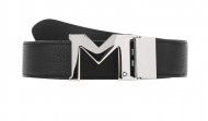 MONTBLANC몽블랑 M 버클 팔라듐 양면 정장 벨트 127697