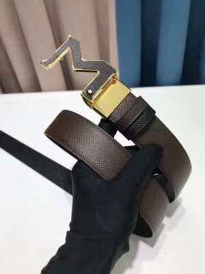 MONTBLANC몽블랑 M버클  블랙/브라운 양면 벨트