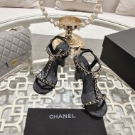 샤넬 CC 로고 체인 레더 샌들 G46109 굽높이 9.0cm (4컬러)