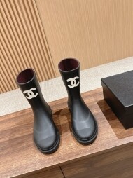 샤넬 CC 로고 카우코크 러버 레인보우 부츠 3컬러