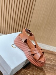 통굽 샌들 뮬 굽높이 3컬러 8.0cm