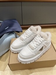 프라다 레더 레이스 여성 스니커즈 2EG452_3LEN_F0002_F_A000