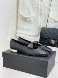 샤넬 더블C 리본 진주 가죽 메리제인 슈즈