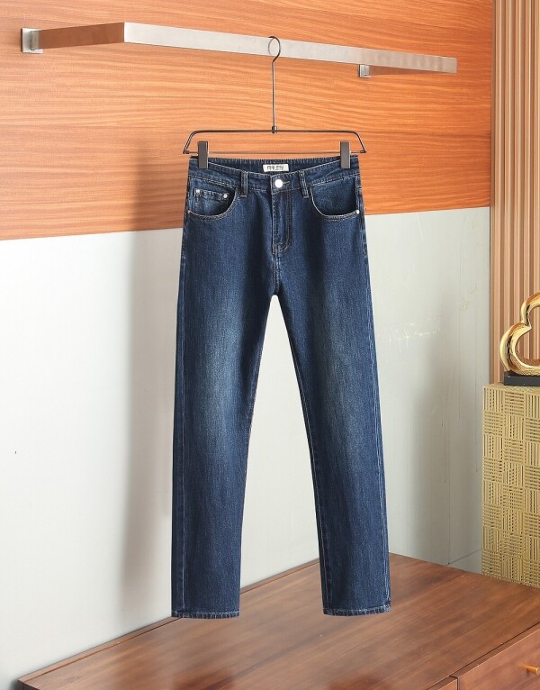 위핑,MiuMiu 청바지 남성 캐주얼 데님 팬츠