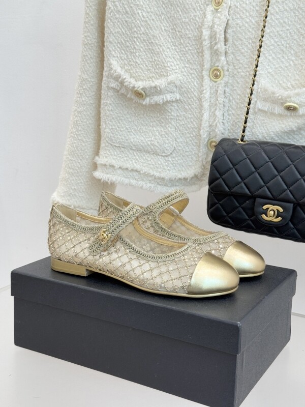 위핑,샤넬 스팽글 플랫 메리제인 3컬러