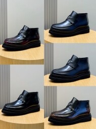 프라다 옥스퍼드 삼각로고 가죽 비즈니스 남성 로퍼