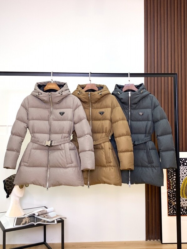 위핑,프라다 오리지널 1:1 맞춤 제작 고품질 최고급 95 화이트 구스다운 패딩