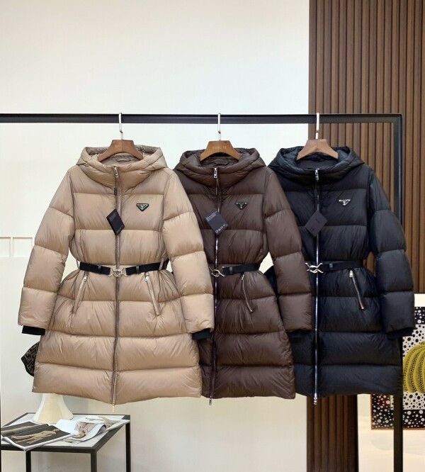 위핑,프라다 오리지널 1:1 맞춤 제작 고품질 최고급 95 화이트 구스다운 패딩