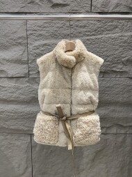 몽클레어 합성 소재 & 테디 다운 베스트 Joui 테디 다운 K20931A0010589B1C