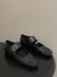 2026 봄여름 신상 클래식 더블 브릭 스퀘어 메리제인 슈즈