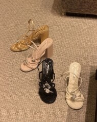 Chanel 26ss 봄여름 신상 진주 큐빅 통굽 샌들 4컬러 8.5cm