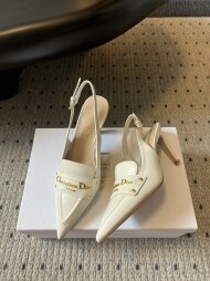 디올 봄여름 신상 메탈 로고 스틸레토 펌프스 통굽 샌들 2컬러 굽높이 8.0cm